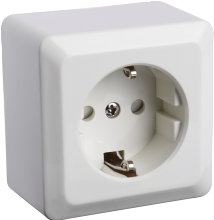 Stikkontakt UTP enkel m/jord - Atia 